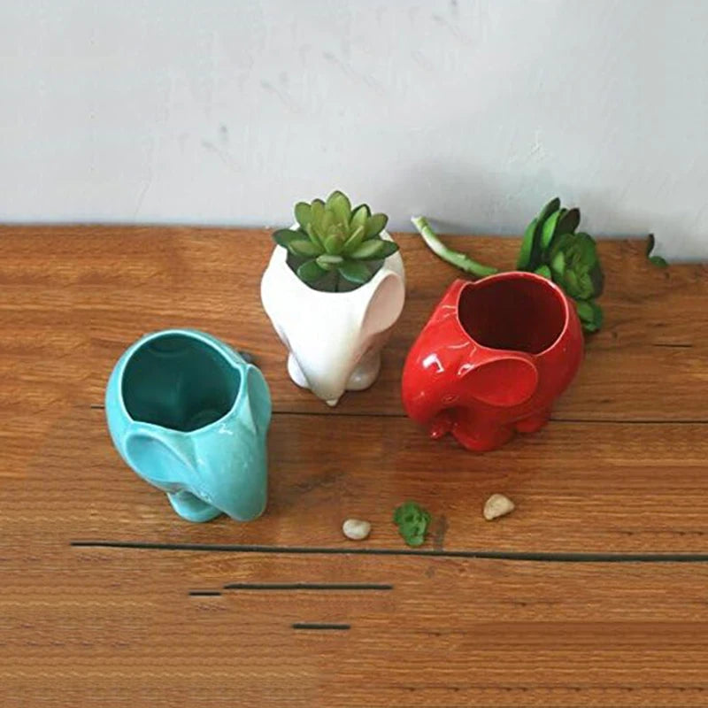 Ceramic Elephant Planter