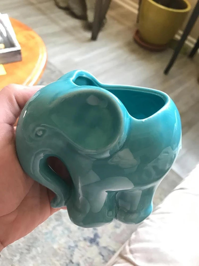 Ceramic Elephant Planter