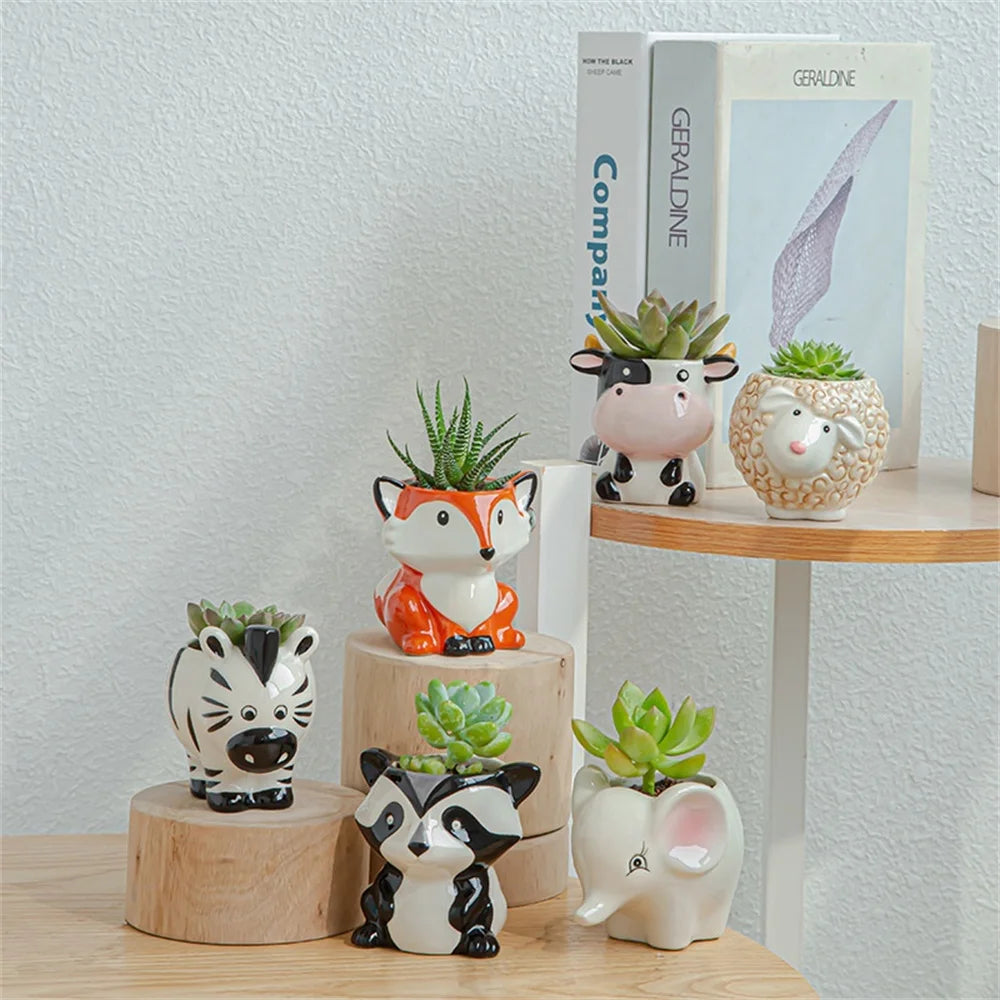 Cute Cartoon Animal Flowerpots