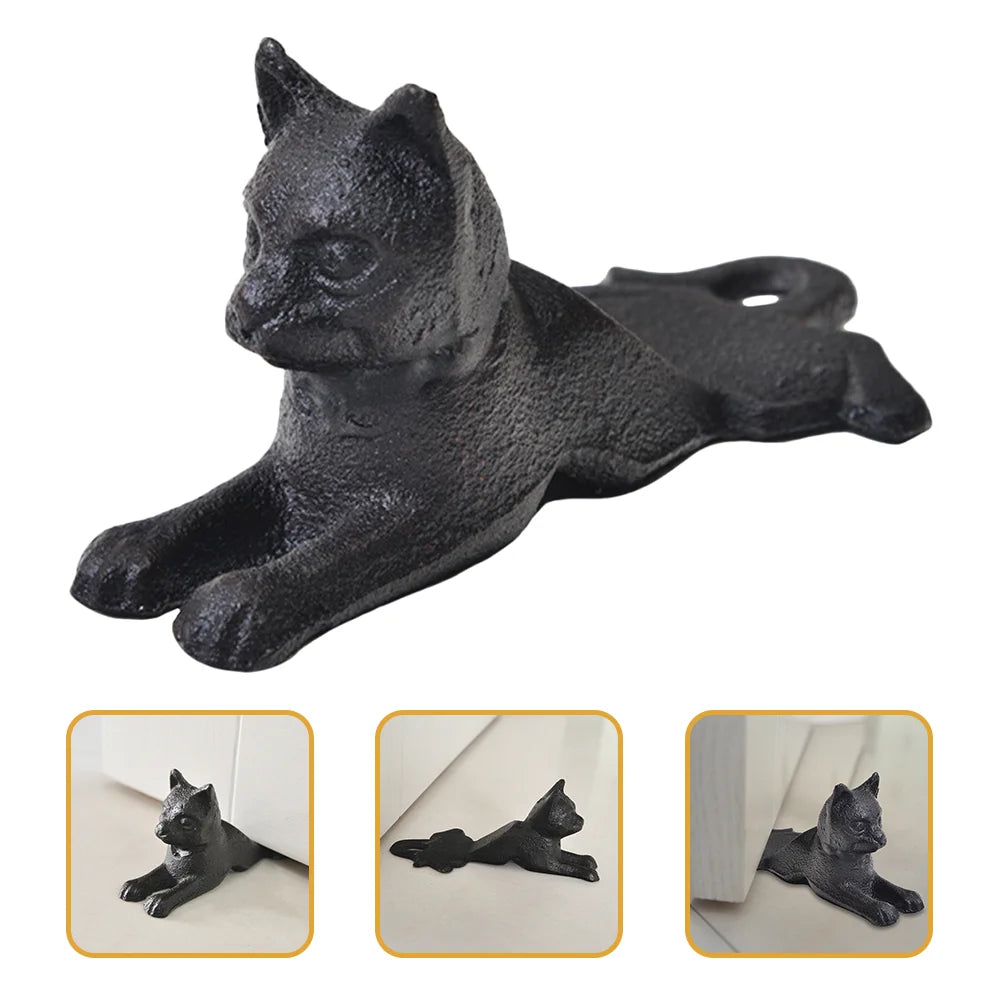 Cast Iron Cat Door Stopper