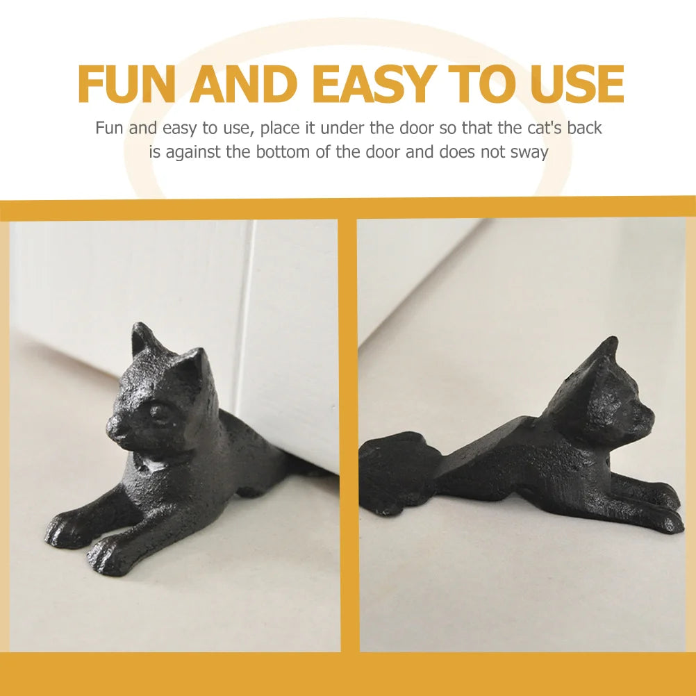 Cast Iron Cat Door Stopper