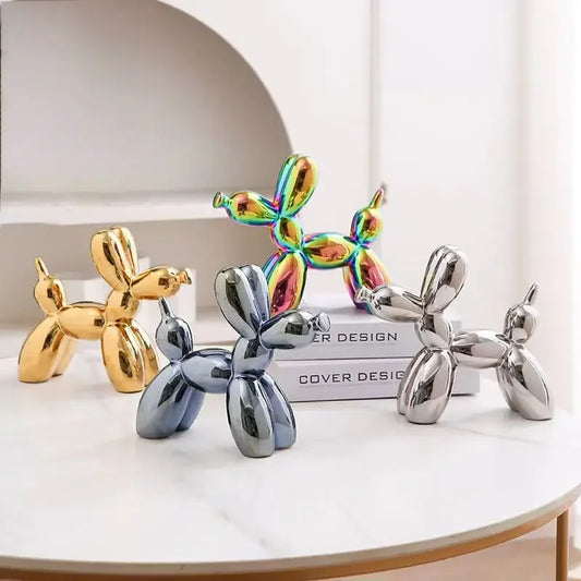 Mini Ceramic Balloon Dog Figurine