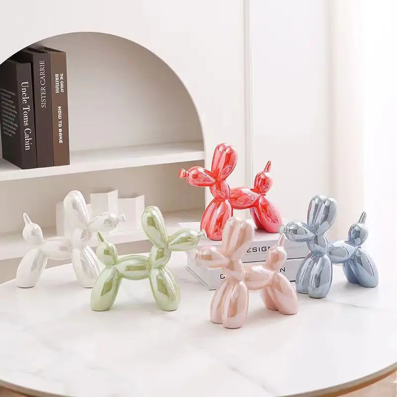 Mini Ceramic Balloon Dog Figurine