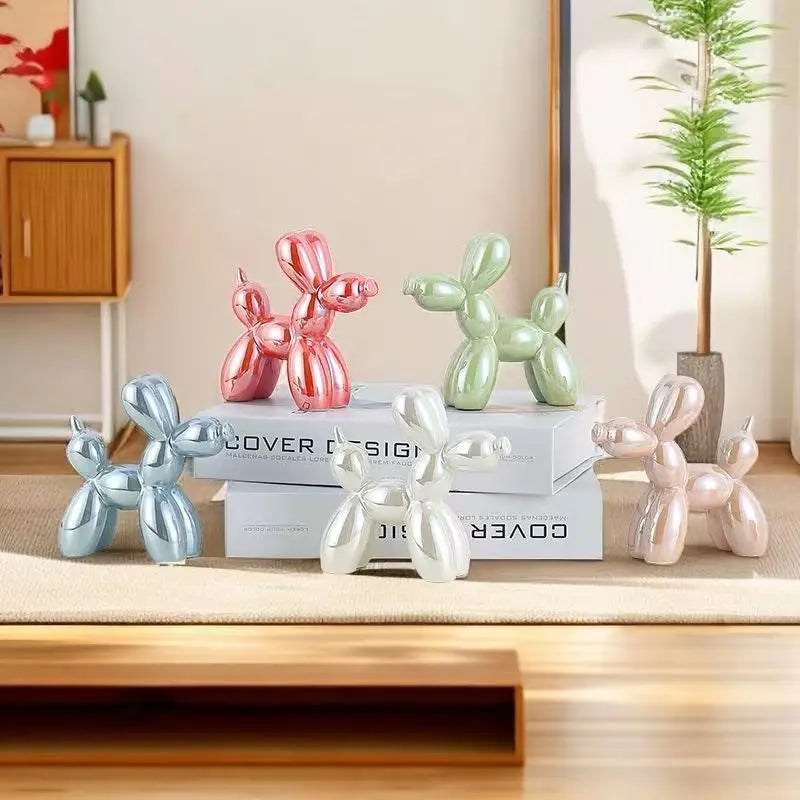 Mini Ceramic Balloon Dog Figurine